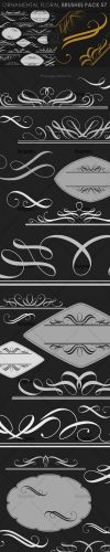 Ornamental Floral Photoshop Brushes Pack 57