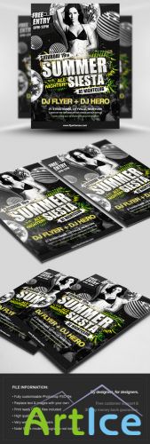 Summer Siesta Flyer/Poster PSD Template