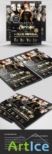 Burlesque Flyer/Poster PSD Template