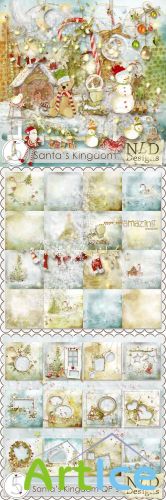 Scrap Set - Santas Kingdom PNG and JPG Files