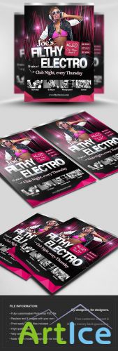 Joe's Filthy Electro Flyer/Poster PSD Template