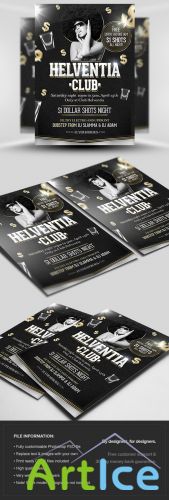 Helventia Party Flyer/Poster PSD Template