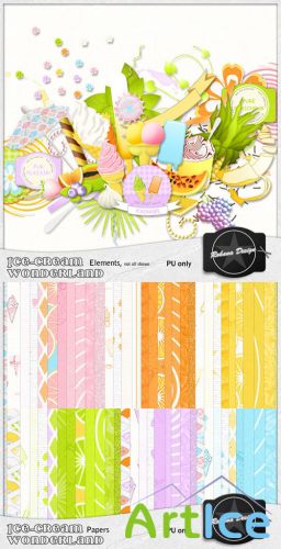 Scrap Set - Ice-Cream Wonderland PNG and JPG Files