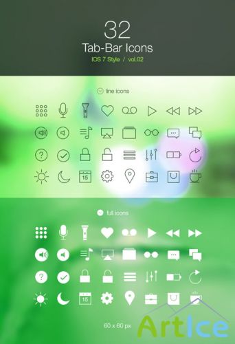 Pixeden - Tab Bar Icons iOS 7 Vol2