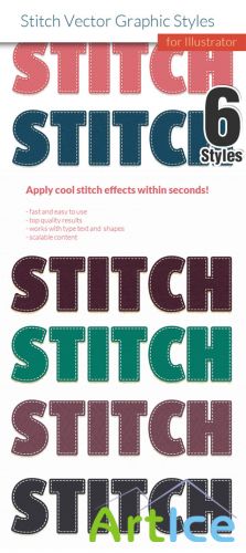 Designtnt - Stitch Effect Vintage Style for Illustrator