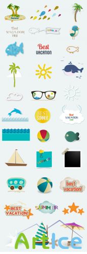 Summer Vector Elements Set 2