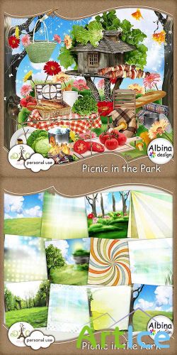 Scrap Set - Picnic in the Park PNG and JPG Files