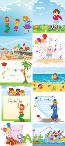 Kids Vector Illystrations Set 5