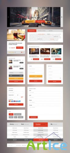 E-Commerce Flat PSD UI Kit