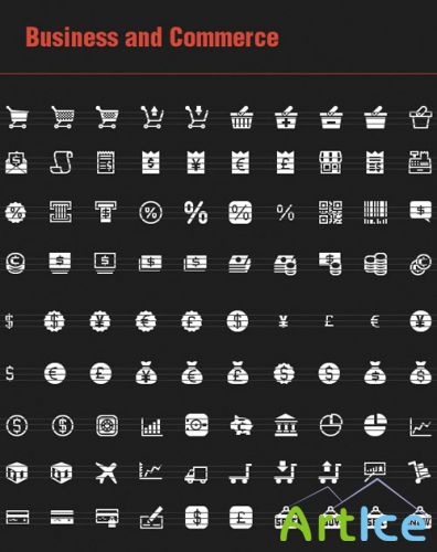 90 Business and Commerce Vector Icons