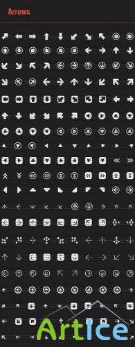 200 Vector Arrows Icons