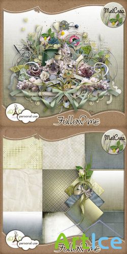 Scrap Kit - Follow Me PNG and JPG Files