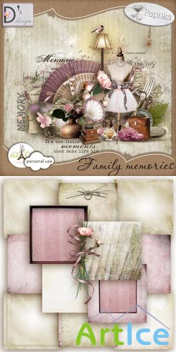 Scrap Set - Family Memories PNG and JPG Files