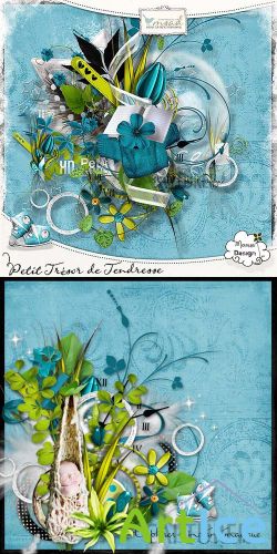 Scrap Set - Petit Tresor de Tendresse PNG and JPG Files