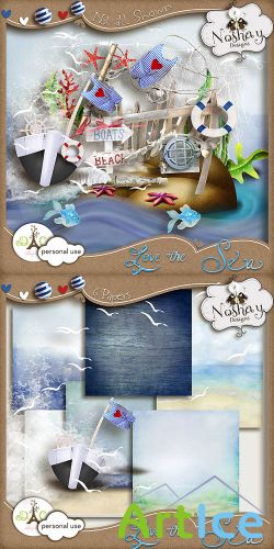 Scrap Set - Love the Sea PNG and JPG Files