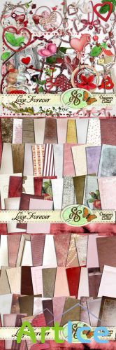 Scrap Set - Love Forever PNG and JPG Files