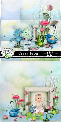 Scrap Kit - Crazy Frog PNG and JPG Files