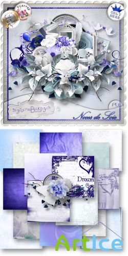 Scrap Set - Noces de Soie PNG and JPG Files