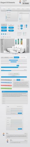 Elegant UI Elements PSD Template