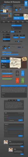 Carbon UI Set PSD Template