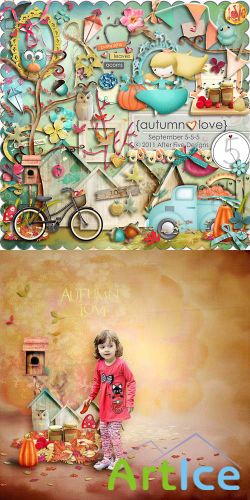 Scrap Set - Autumn Love PNG and JPG Files