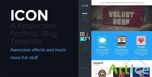 ThemeForest - Icon - Responsive Blog and Portfolio Template - RIP