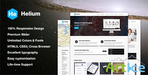 ThemeForest - Helium Responsive HTML5/CSS3 Theme - RIP