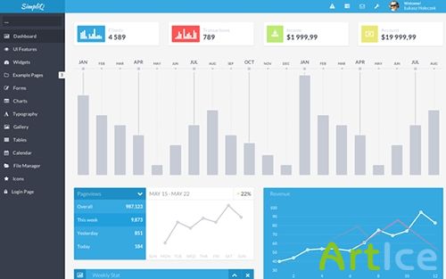 WrapBootstrap - SimpliQ Flat & Responsive Admin Template