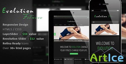 ThemeForest - Evolution Fitness - Responsive HTML5 Theme - RIP