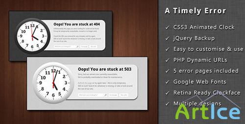 ThemeForest - A Timely Error - Animated Clock Error Pack - FULL