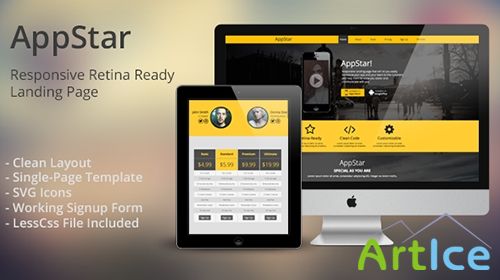 Mojo-Themes - AppStar - Responsive, Retina Ready Landing Page - RIP