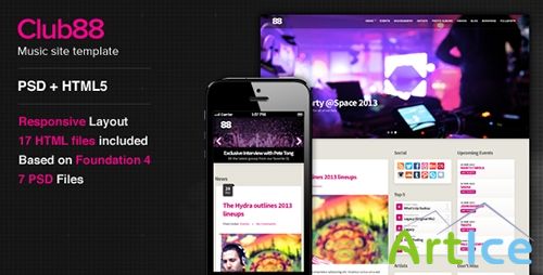 ThemeForest - Club88 - Premium Music Site Template - RIP