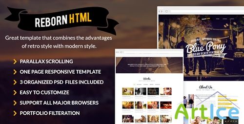 ThemeForest - Reborn - Retro Onepage - RIP