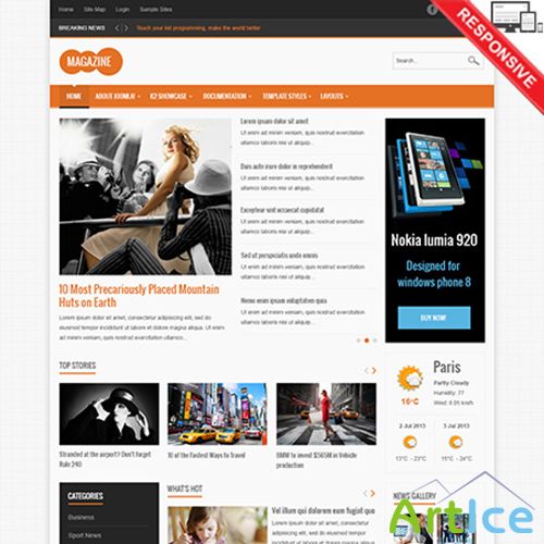 VTem - Magazine for Joomla 2.5 & 3.1