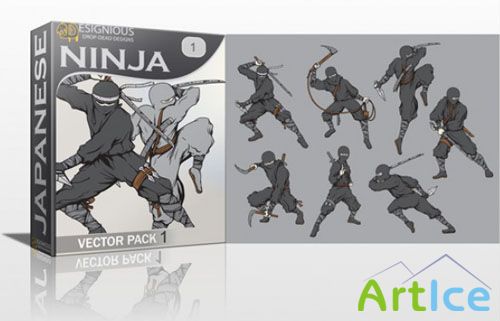 Ninja Photoshop Vector Pack 1