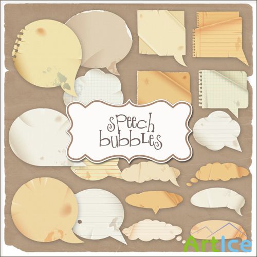 Scrap Set - Speech Bubbles PNG