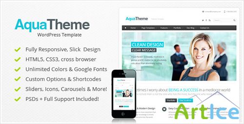 ThemeForest - Aqua v1.7 - Responsive Multi-Purpose Wordpress Template