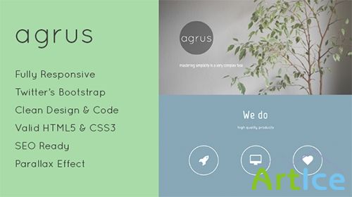 Mojo-Themes - Agrus - One Page Responsive Theme - RIP