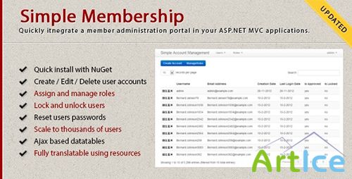 CodeCanyon - Simple User Account Management for .Net