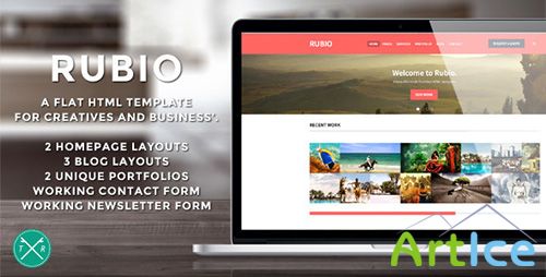 ThemeForest - Rubio - Flat HTML5 Template - RIP