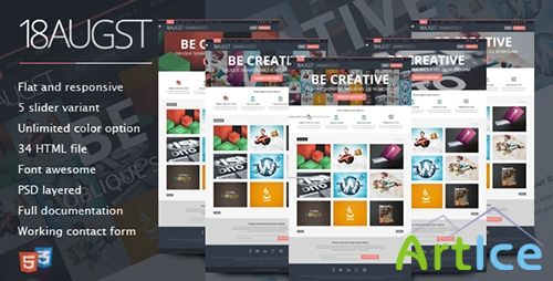 ThemeForest - 18augst flat and responsive portfolio gallery - RIP