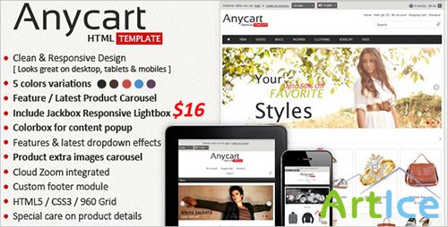 ThemeForest - Anycart - Responsive Retail Template - RIP