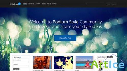 WebHive - Podium Theme for SocialEngine 4.6.x