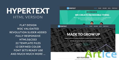 ThemeForest - Hypertext - Flat Portfolio HTML Template - RIP