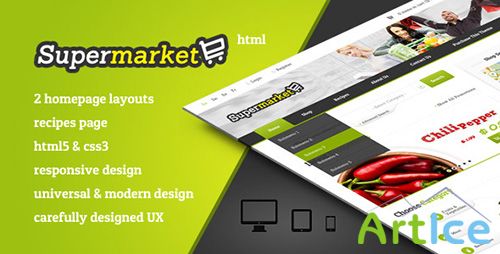 ThemeForest - SUPERMARKET - eShop HTML Template (incl. Recipes) - RIP