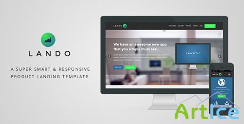 ThemeForest - LANDO - Responsive Product Landing Template - RIP