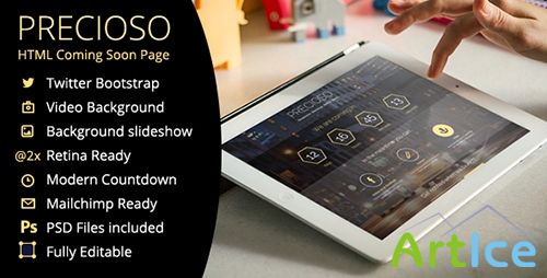 ThemeForest - Precioso - Responsive Bootstrap Coming Soon Page - RIP