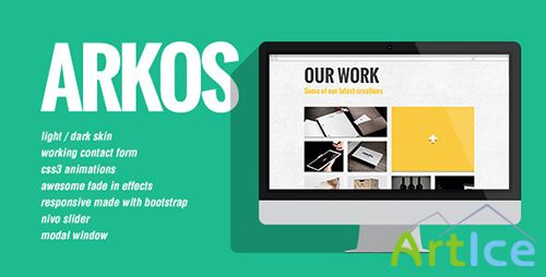 ThemeForest - Arkos - Flat and responsive portfolio gallery - RIP