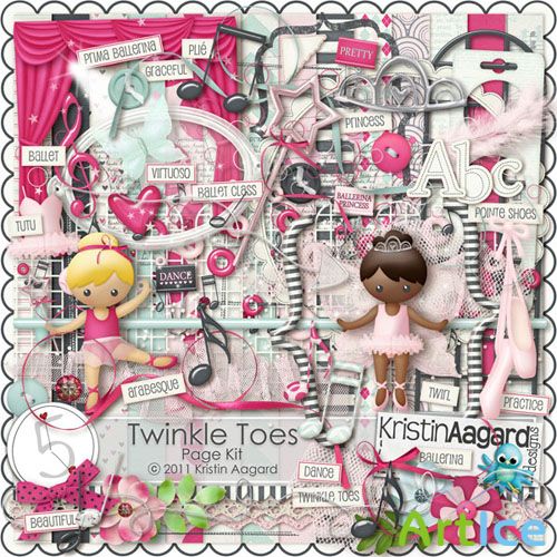 Scrap Set - Twinkle Toes PNG and JPG Files