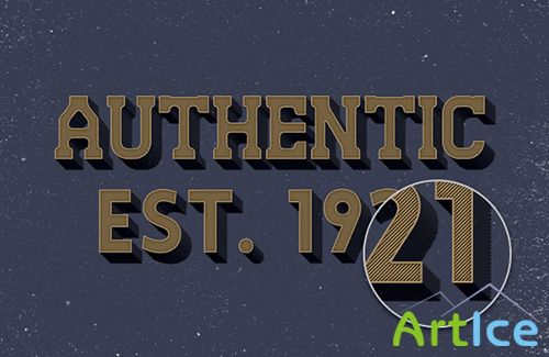 PSD Text Effect - Authentic